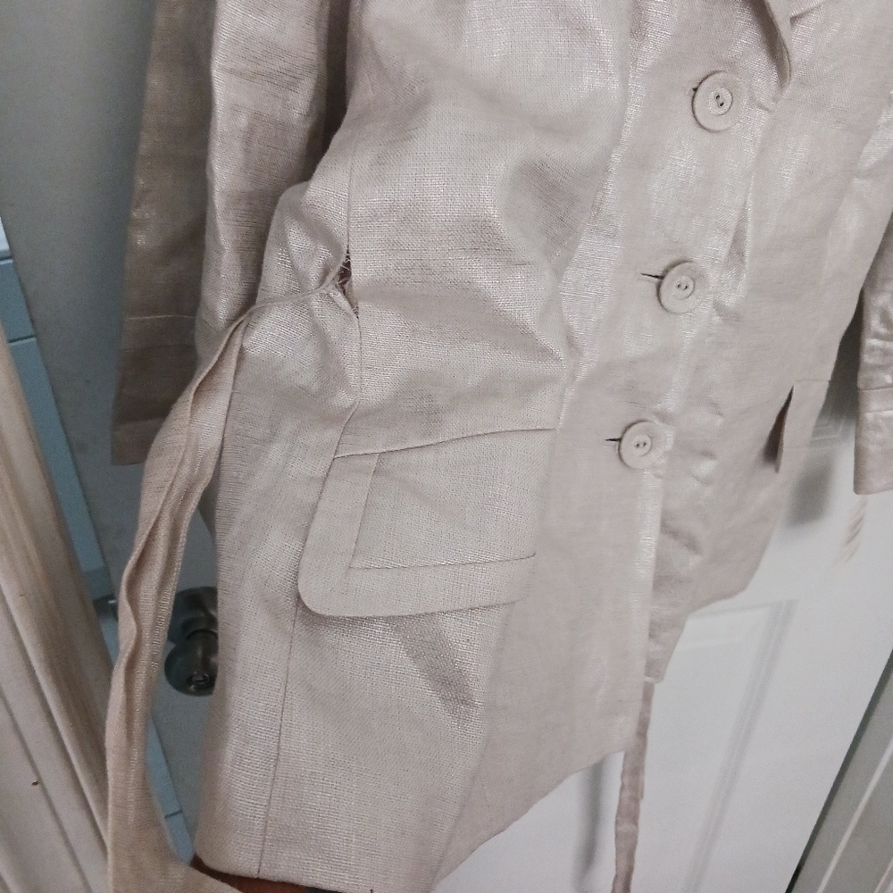 Brand NEW Semantiks linen metallic silver blazer - Picture 15 of 16